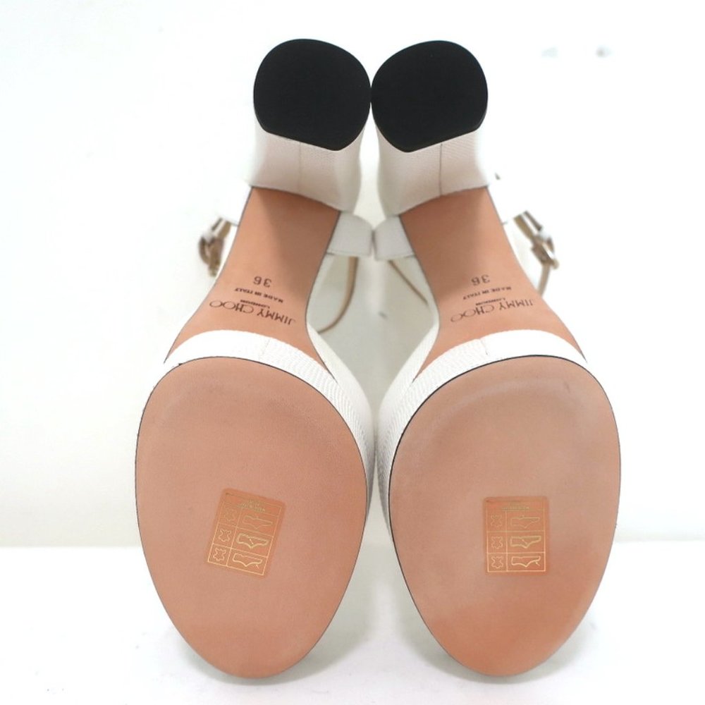 JIMMY CHOO PEACHY PLATFORM SANDALS LIZARD-EMBOSSE - Picture 10 of 11